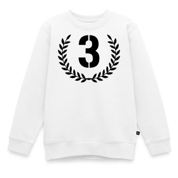 3 Kranz - Kinder Premium Organic Sweatshirt - Weiß - Vorne - AI Model Kid Male (0cm)