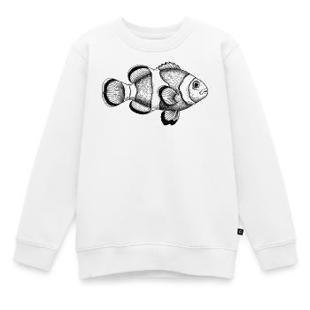 Poisson-clown - Sweat Premium enfant bio - blanc - Devant - AI Model Kid Male (0cm)