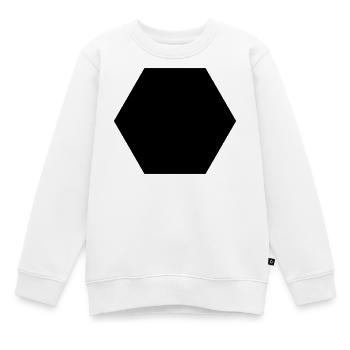 Hexagone Noir - Sweat Premium enfant bio - blanc - Devant - AI Model Kid Male (0cm)