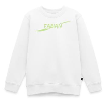 Fabian - Kinder Premium Organic Sweatshirt - Weiß - Vorne - AI Model Kid Male (0cm)