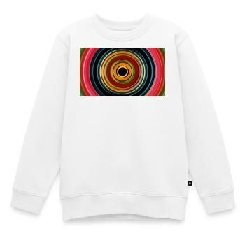 Hypno-Tunnel – Clubkleidung - Kinder Premium Organic Sweatshirt - Weiß - Vorne - AI Model Kid Male (0cm)