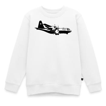 C-130 Hercules - Sweat Premium enfant bio - blanc - Devant - AI Model Kid Male (0cm)