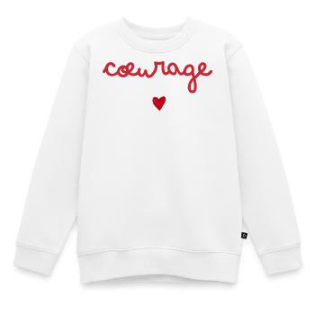 Courage gift idea - Kids Premium Organic Sweatshirt - white - Front - AI Model Kid Male (0cm)