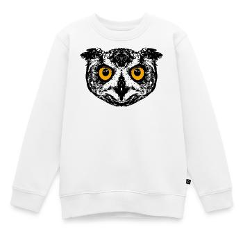 Uhu / Eule / Kauz - Kinder Premium Organic Sweatshirt - Weiß - Vorne - AI Model Kid Male (0cm)