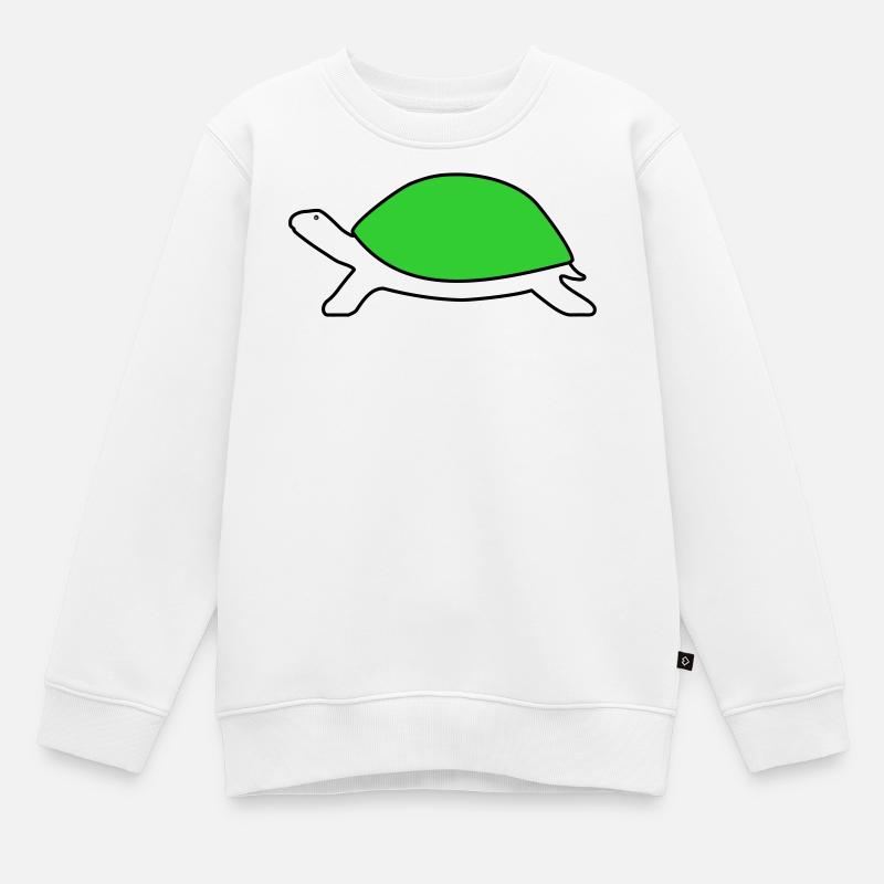 Schildkröte - Kinder Premium Organic Sweatshirt - Weiß