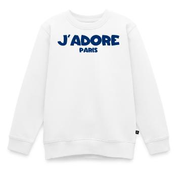 J´Adore Paris - I love Paris - France - Frankreich - Kinder Premium Organic Sweatshirt - Weiß - Vorne - AI Model Kid Male (0cm)