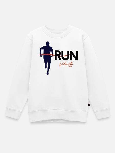 Run - Kinder Premium Organic Sweatshirt - Weiß