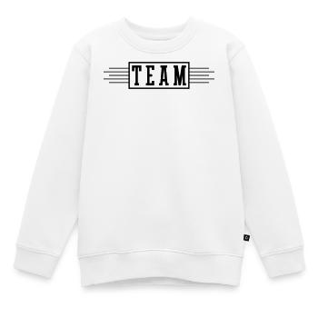 Team Strich - Kinder Premium Organic Sweatshirt - Weiß - Vorne - AI Model Kid Male (0cm)