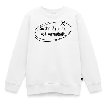 Suche Zimmer, voll vermöbelt - Kinder Premium Organic Sweatshirt - Weiß - Vorne - AI Model Kid Male (0cm)