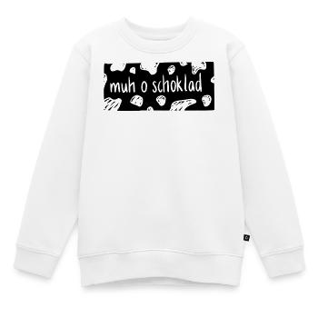 Muh o Schoklad - Kinder Premium Organic Sweatshirt - Weiß - Vorne - AI Model Kid Male (0cm)