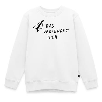 Ceci est envoyé - Sweat Premium enfant bio - blanc - Devant - AI Model Kid Male (0cm)