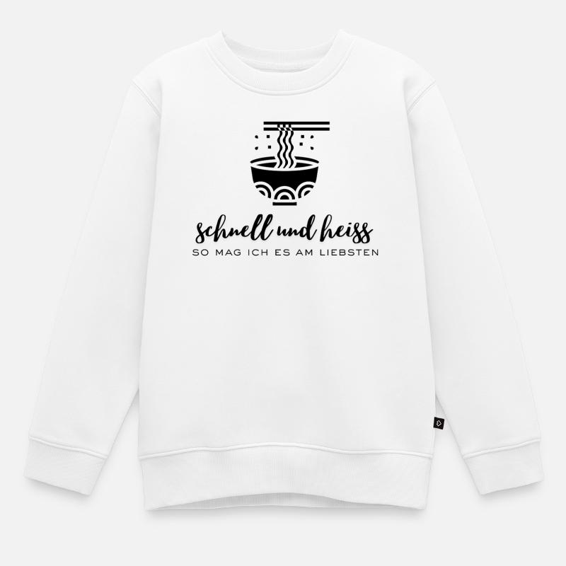 Ramen-Zeit - Kinder Premium Organic Sweatshirt - Weiß
