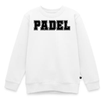 Padel Gras. - Sweat Premium enfant bio - blanc - Devant - AI Model Kid Male (0cm)