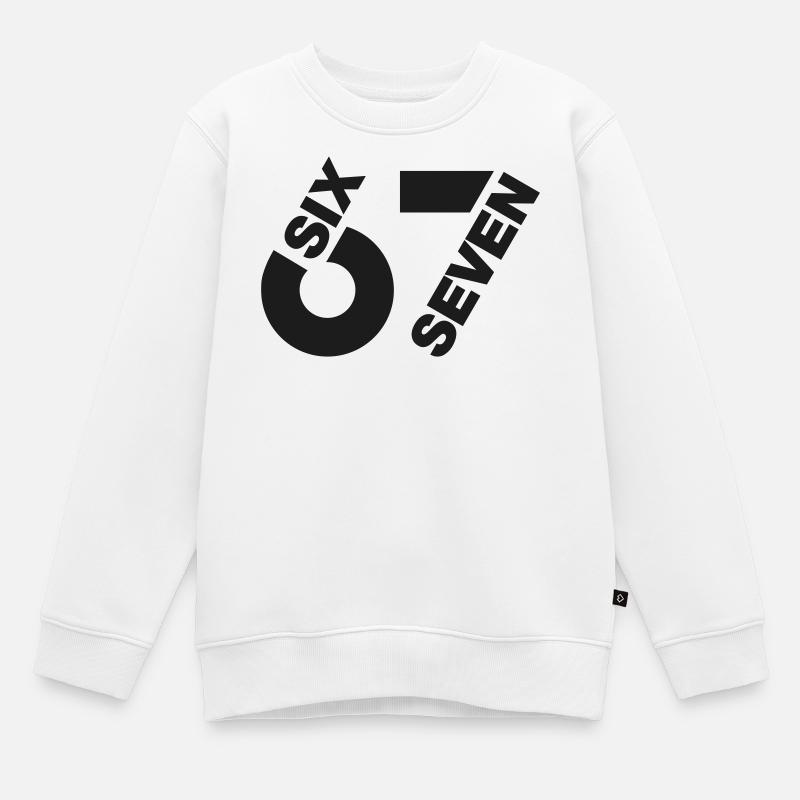 SixSeven 67 - Kinder Premium Organic Sweatshirt - Weiß