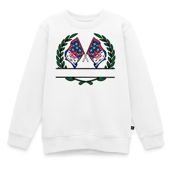 Pays_de_la_Loire_lauwerkrans - Kinder Premium Organic Sweatshirt - Weiß - Vorne - AI Model Kid Male (0cm)