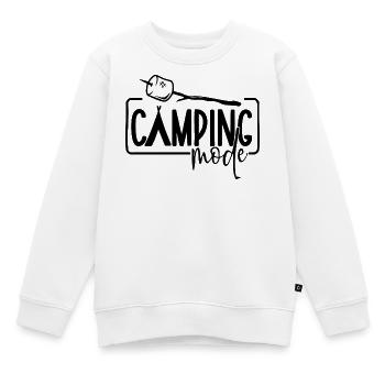 Campingmodus – Marshmallow - Kinder Premium Organic Sweatshirt - Weiß - Vorne - AI Model Kid Male (0cm)