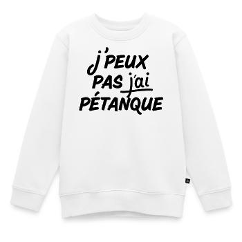 Pétanque, Pétanque-Fan, Bowler - Kinder Premium Organic Sweatshirt - Weiß - Vorne - AI Model Kid Male (0cm)