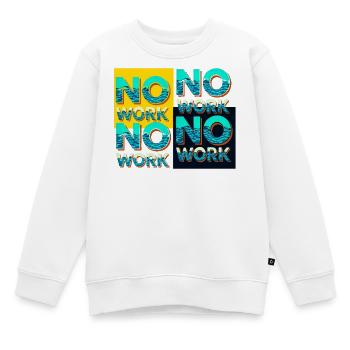 Aucun travail avec les ondes - Sweat Premium enfant bio - blanc - Devant - AI Model Kid Male (0cm)