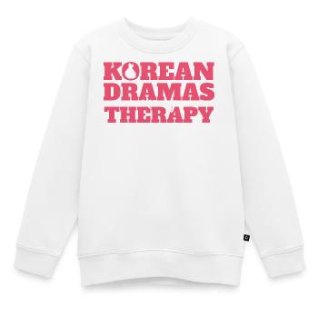 Korean Dramas Are My Therapy Heart Graphic Design - Kinder Premium Organic Sweatshirt - Weiß - Vorne - AI Model Kid Male (0cm)