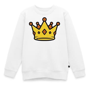 Goldene König Krone Juwelen Vektor - Kinder Premium Organic Sweatshirt - Weiß - Vorne - AI Model Kid Male (0cm)