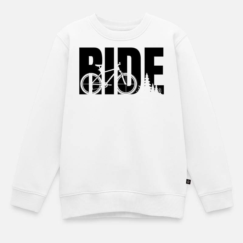 Ride Nature - Kinder Premium Organic Sweatshirt - Weiß
