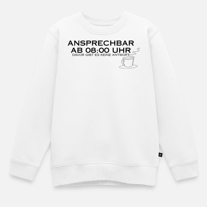 Available from 08:00 a.m. - Kids Premium Organic Sweatshirt - white
