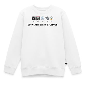 Évolution du stockage de données - Icônes technologiques - Sweat Premium enfant bio - blanc - Devant - AI Model Kid Male (0cm)