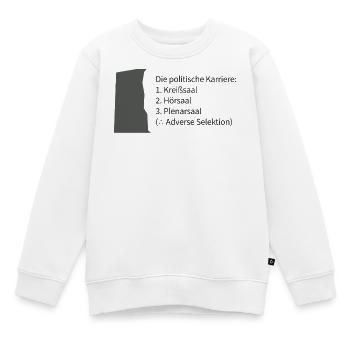 Politische Karriere: Kreissaal Hörsaal - Kinder Premium Organic Sweatshirt - Weiß - Vorne - AI Model Kid Male (0cm)