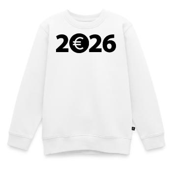 Euro 2026, Milliardaire, Millionnaire, Profit - Sweat Premium enfant bio - blanc - Devant - AI Model Kid Male (0cm)