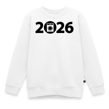 Machine à laver 2026, lessive 2026 - Sweat Premium enfant bio - blanc - Devant - AI Model Kid Male (0cm)
