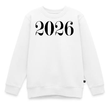 2026 - ein neues Jahr - Kinder Premium Organic Sweatshirt - Weiß - Vorne - AI Model Kid Male (0cm)