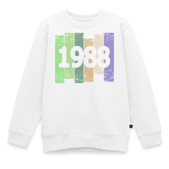 1988 - Kinder Premium Organic Sweatshirt - Weiß - Vorne - AI Model Kid Male (0cm)