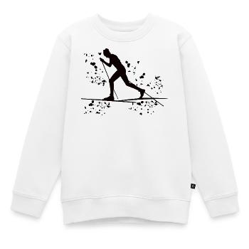 Ski de fond Ski de fond - Sweat Premium enfant bio - blanc - Devant - AI Model Kid Male (0cm)