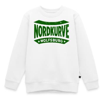 Wolfsburg Nordkurve Stadion Fan Hoodie, tasche - Kinder Premium Organic Sweatshirt - Weiß - Vorne - AI Model Kid Male (0cm)