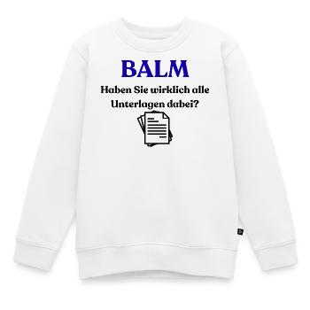 BALM Bureau fédéral de la logistique et de la mobilité - Sweat Premium enfant bio - blanc - Devant - AI Model Kid Male (0cm)