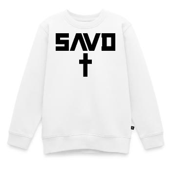 Croix rédempte Bible Foi chrétienne Jésus Erl - Sweat Premium enfant bio - blanc - Devant - AI Model Kid Male (0cm)