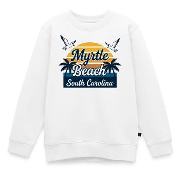 Myrtle Beach, South Carolina Retro-Sonnenuntergangsurlaub - Kinder Premium Organic Sweatshirt - Weiß - Vorne - AI Model Kid Male (0cm)