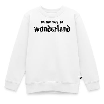 En route vers le pays des merveilles - Sweat Premium enfant bio - blanc - Devant - AI Model Kid Male (0cm)
