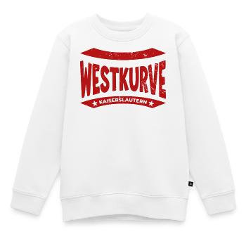 Kaiserslautern Stadion Westkurve Hoodie, Shirt - Kinder Premium Organic Sweatshirt - Weiß - Vorne - AI Model Kid Male (0cm)