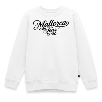 Tournée de Majorque 2026 - Sweat Premium enfant bio - blanc - Devant - AI Model Kid Male (0cm)