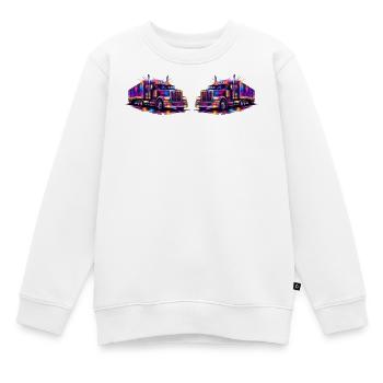 Neon-Trucks - Kinder Premium Organic Sweatshirt - Weiß - Vorne - AI Model Kid Male (0cm)