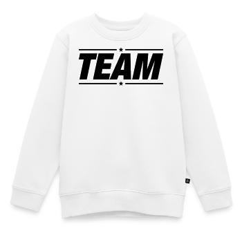 Team Mannschaft - Kinder Premium Organic Sweatshirt - Weiß - Vorne - AI Model Kid Male (0cm)