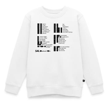 Shortcuts für Design-Profi! Content Creator  - Kinder Premium Organic Sweatshirt - Weiß - Vorne - AI Model Kid Male (0cm)