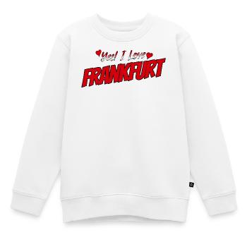 Yes I Love Frankfurt – Für echte Frankfurt Fans - Kinder Premium Organic Sweatshirt - Weiß - Vorne - AI Model Kid Male (0cm)