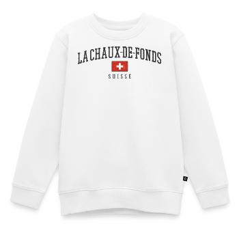 La Chaux-de-Fonds Swiss Emblem - Kinder Premium Organic Sweatshirt - Weiß - Vorne - AI Model Kid Male (0cm)