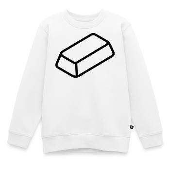 Gold Bar - Kids Premium Organic Sweatshirt - white - Front - AI Model Kid Male (0cm)