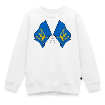 Suffolk-Flaggen gekreuzt - Kinder Premium Organic Sweatshirt - Weiß - Vorne - AI Model Kid Male (0cm)