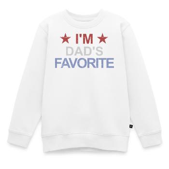 Lieblingskind Ich bin Papas Liebling Papas Lieblin - Kinder Premium Organic Sweatshirt - Weiß - Vorne - AI Model Kid Male (0cm)