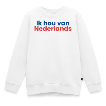 J’adore le néerlandais - Sweat Premium enfant bio - blanc - Devant - AI Model Kid Male (0cm)