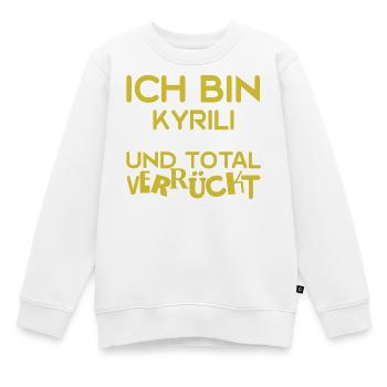 Geschenk für Kyrill - Kinder Premium Organic Sweatshirt - Weiß - Vorne - AI Model Kid Male (0cm)